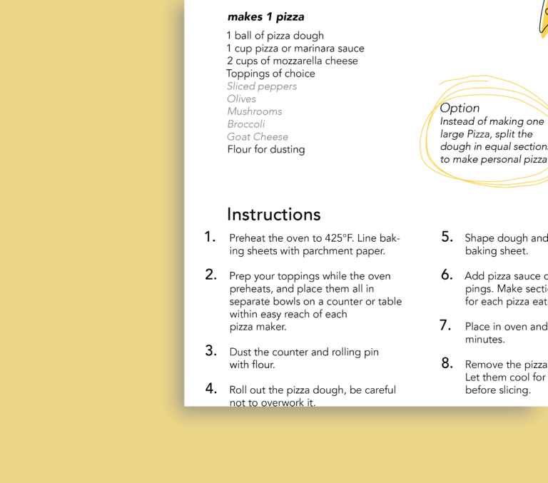 Close up of a cookbook on a yellow background