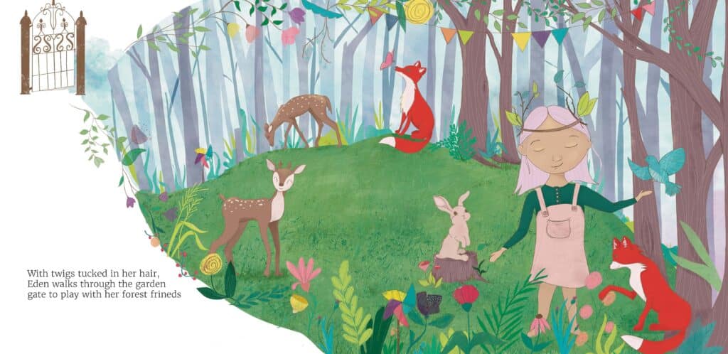 Children's book illustration flat
